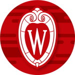 "W" crest logo on a red striped background